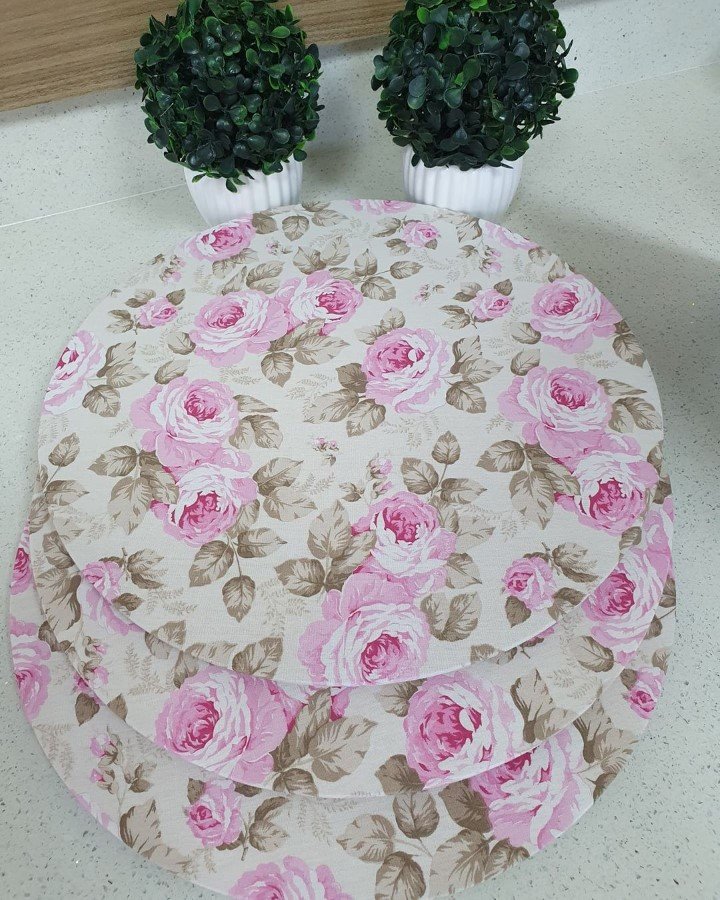 Capa de Sousplat Florescer Rosa